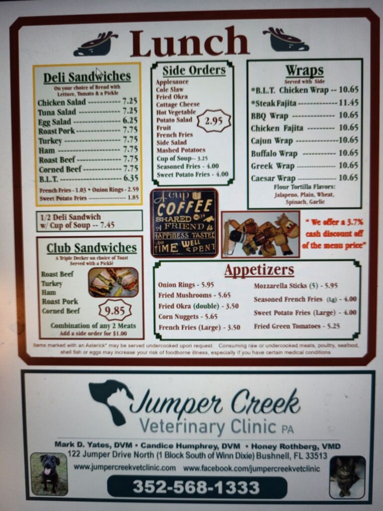 Odd Cuples Cafe Menu 2