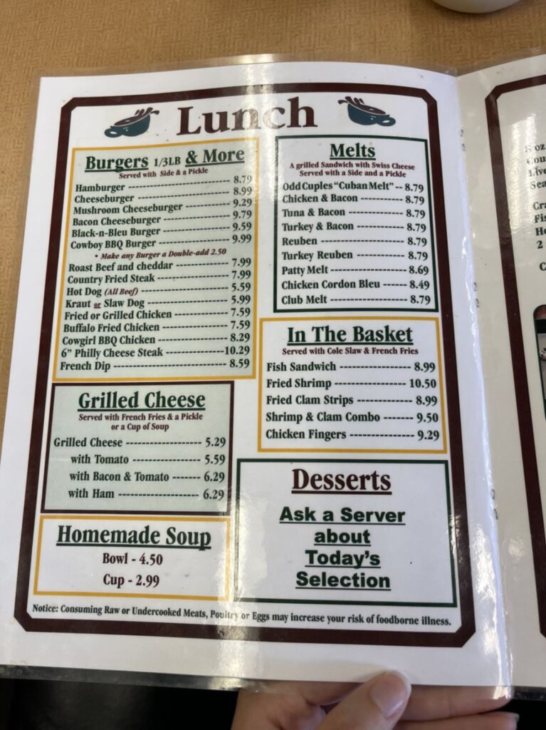 Odd Cuples Cafe Menu 8